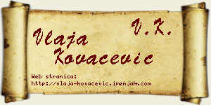 Vlaja Kovačević vizit kartica